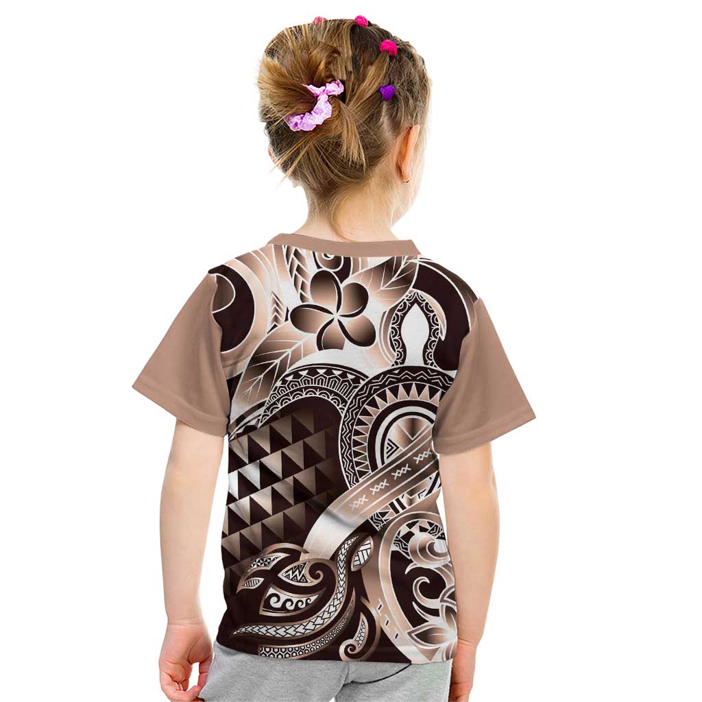 Aloha Mocha Mousse Tribal Honu Tattoo Kid T Shirt