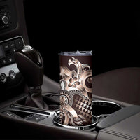 Aloha Mocha Mousse Tribal Honu Tattoo Skinny Tumbler