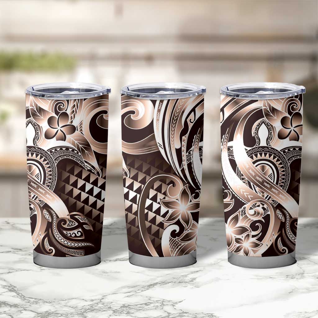 Aloha Mocha Mousse Tribal Honu Tattoo Tumbler Cup