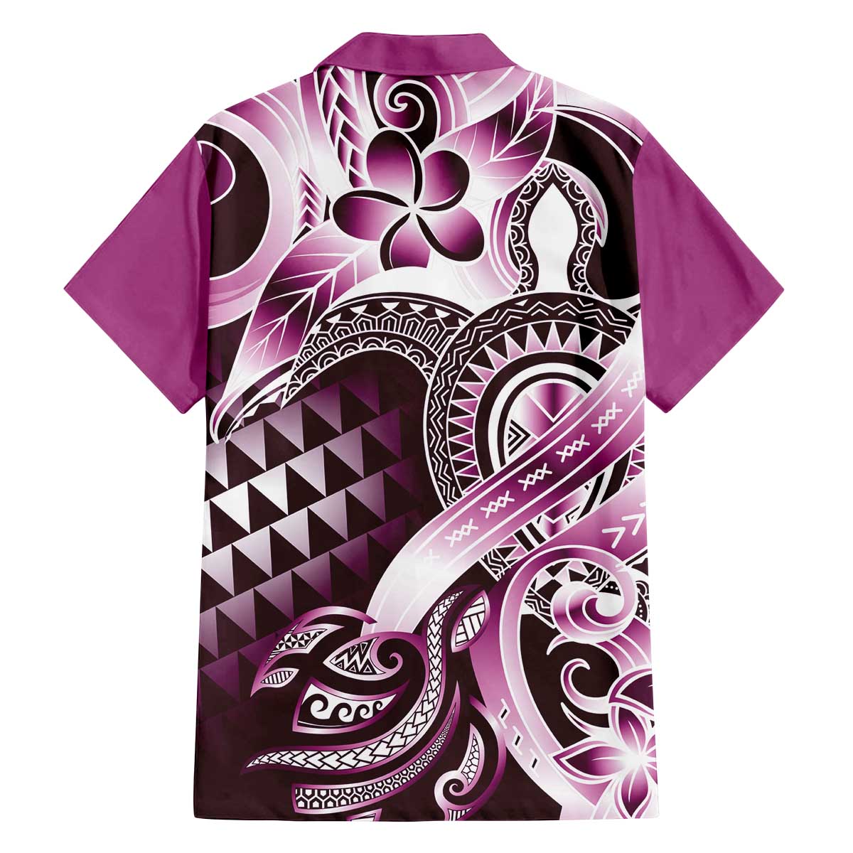 Aloha Pink Tribal Honu Tattoo Family Matching Off The Shoulder Long Sleeve Dress and Hawaiian Shirt LT9 - Polynesian Pride