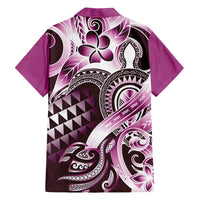 Aloha Pink Tribal Honu Tattoo Family Matching Tank Maxi Dress and Hawaiian Shirt LT9 - Polynesian Pride
