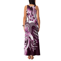 Aloha Pink Tribal Honu Tattoo Family Matching Tank Maxi Dress and Hawaiian Shirt LT9 - Polynesian Pride