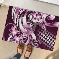 Aloha Pink Tribal Honu Tattoo Rubber Doormat