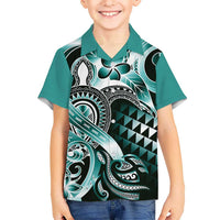Aloha Turquoise Tribal Honu Tattoo Hawaiian Shirt
