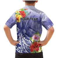 Personalised Chuuk States Humpback Whale Family Matching Mermaid Dress and Hawaiian Shirt Polynesian Tropical Flowers LT9 - Polynesian Pride