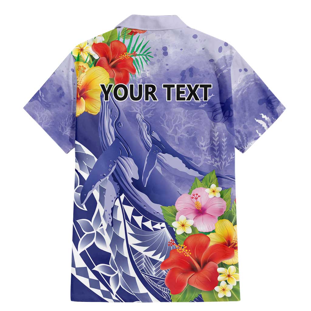 Personalised Chuuk States Humpback Whale Family Matching Mermaid Dress and Hawaiian Shirt Polynesian Tropical Flowers LT9 - Polynesian Pride