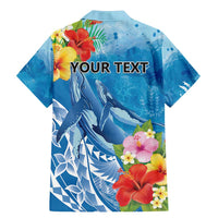 Personalised Kosrae States Humpback Whale Family Matching Mermaid Dress and Hawaiian Shirt Polynesian Tropical Flowers LT9 - Polynesian Pride