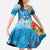 Personalised Kosrae States Humpback Whale Family Matching Tank Maxi Dress and Hawaiian Shirt Polynesian Tropical Flowers