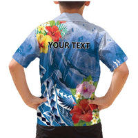 Personalised Yap States Humpback Whale Family Matching Mermaid Dress and Hawaiian Shirt Polynesian Tropical Flowers LT9 - Polynesian Pride
