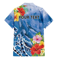 Personalised Yap States Humpback Whale Family Matching Mermaid Dress and Hawaiian Shirt Polynesian Tropical Flowers LT9 - Polynesian Pride