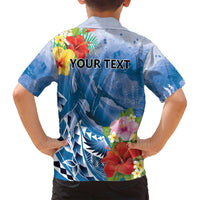 Personalised Yap States Humpback Whale Family Matching Puletasi and Hawaiian Shirt Polynesian Tropical Flowers LT9 - Polynesian Pride