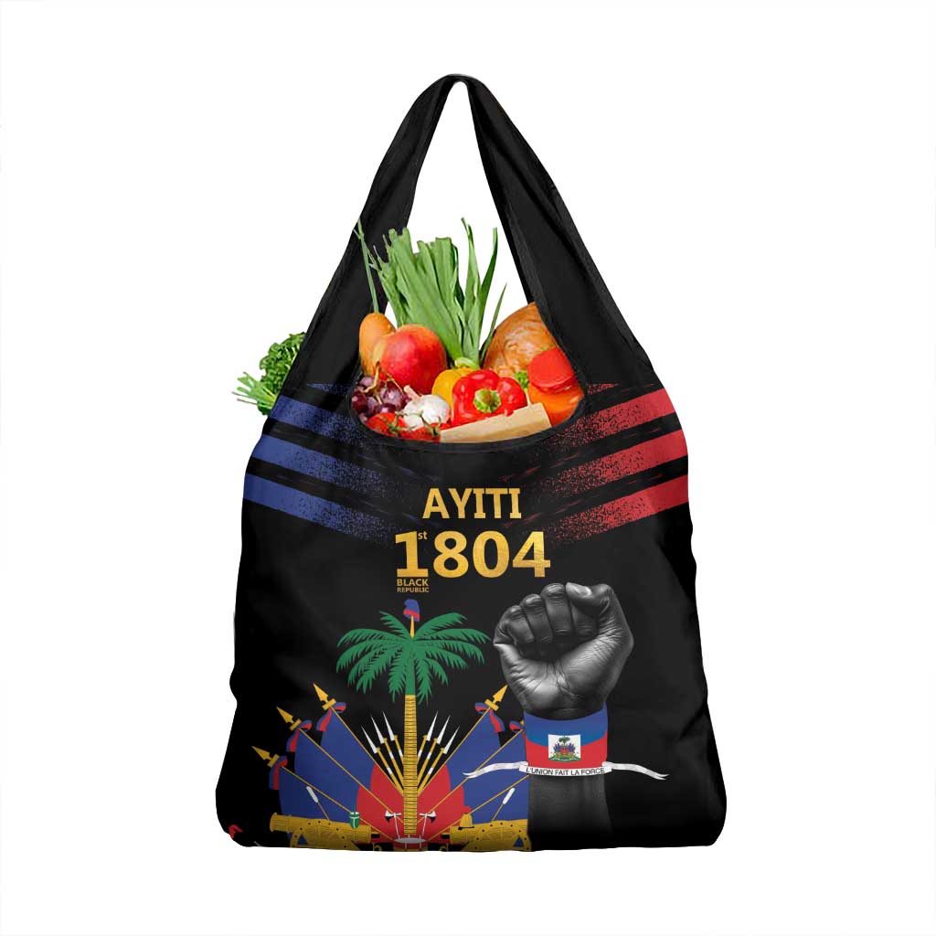 Haiti Independence Day Grocery Bag The First Black Republic Since 1804 LT9 1-pack One Size Blakc - Polynesian Pride