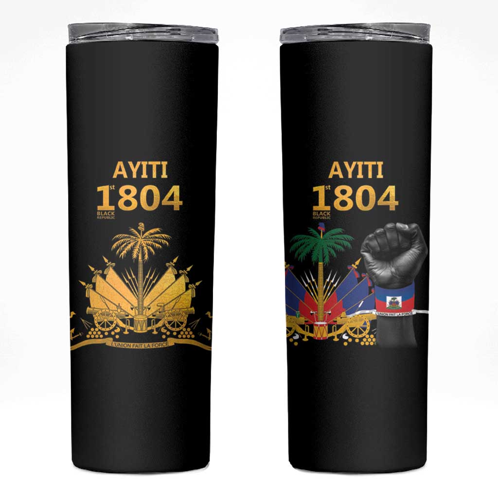 Haiti Independence Day Skinny Tumbler The First Black Republic Since 1804 LT9 Blakc - Polynesian Pride