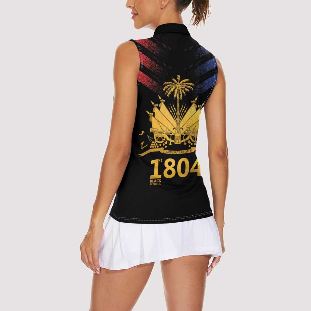 Haiti Independence Day Women Sleeveless Polo Shirt The First Black Republic Since 1804