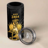 Haitian Negre Marron 1804 4 in 1 Can Cooler Tumbler Black Polynesian Pattern LT9 - Polynesian Pride