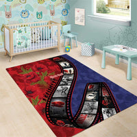 Personalised ANZAC Spirit 1915-2026 Filmstrip Tribute Area Rug Lest We Forget 25 April
