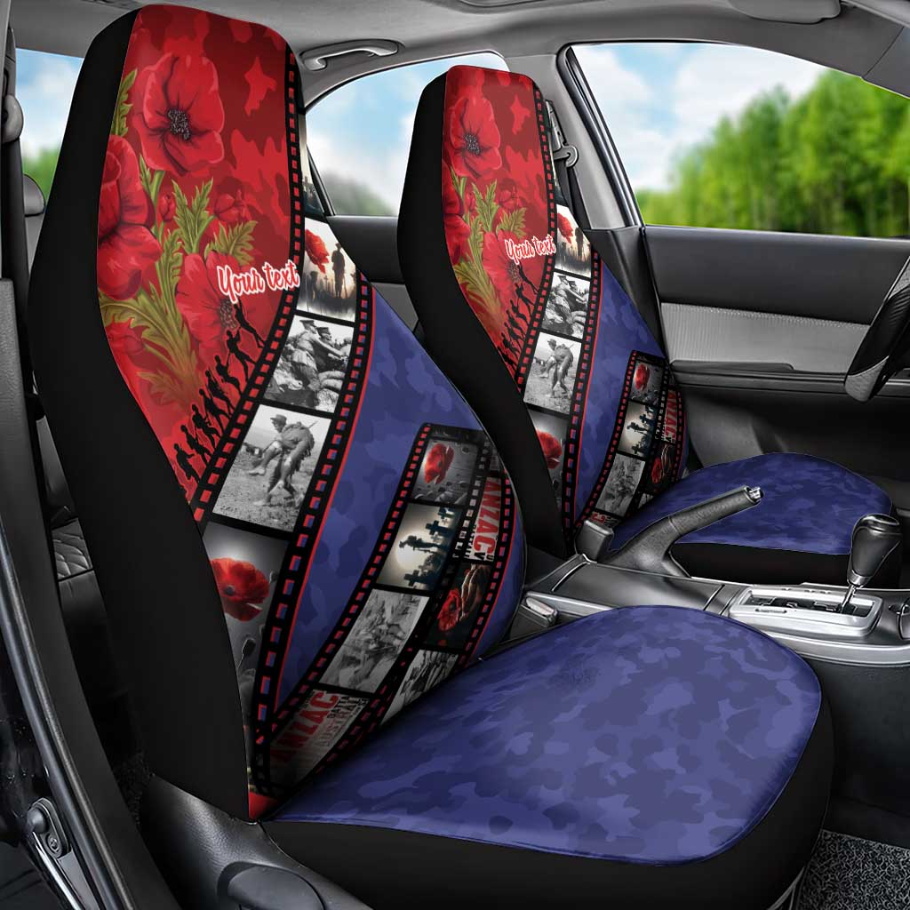 Personalised ANZAC Spirit 1915-2026 Filmstrip Tribute Car Seat Cover Lest We Forget 25 April