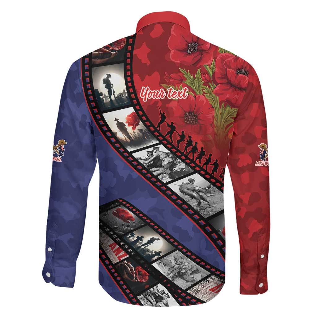 Personalised ANZAC Spirit 1915-2026 Filmstrip Tribute Family Matching Off Shoulder Maxi Dress and Hawaiian Shirt Lest We Forget 25 April LT9 - Polynesian Pride