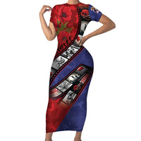 Personalised ANZAC Spirit 1915-2026 Filmstrip Tribute Family Matching Short Sleeve Bodycon Dress and Hawaiian Shirt Lest We Forget 25 April LT9 Mom's Dress Red - Polynesian Pride