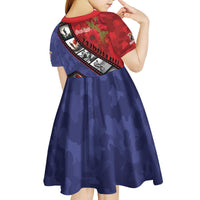 Personalised ANZAC Spirit 1915-2026 Filmstrip Tribute Kid Short Sleeve Dress Lest We Forget 25 April LT9 - Polynesian Pride