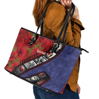 Personalised ANZAC Spirit 1915-2026 Filmstrip Tribute Leather Tote Bag Lest We Forget 25 April