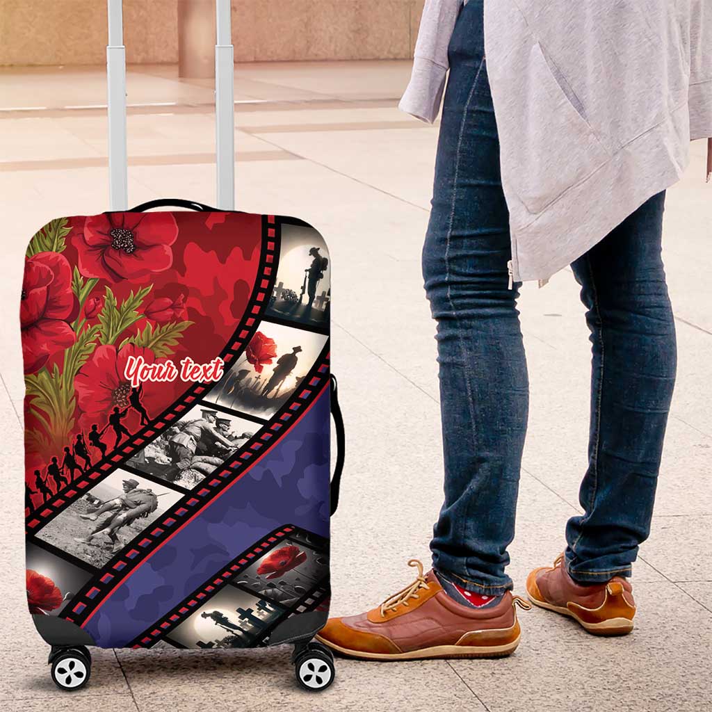 Personalised ANZAC Spirit 1915-2026 Filmstrip Tribute Luggage Cover Lest We Forget 25 April