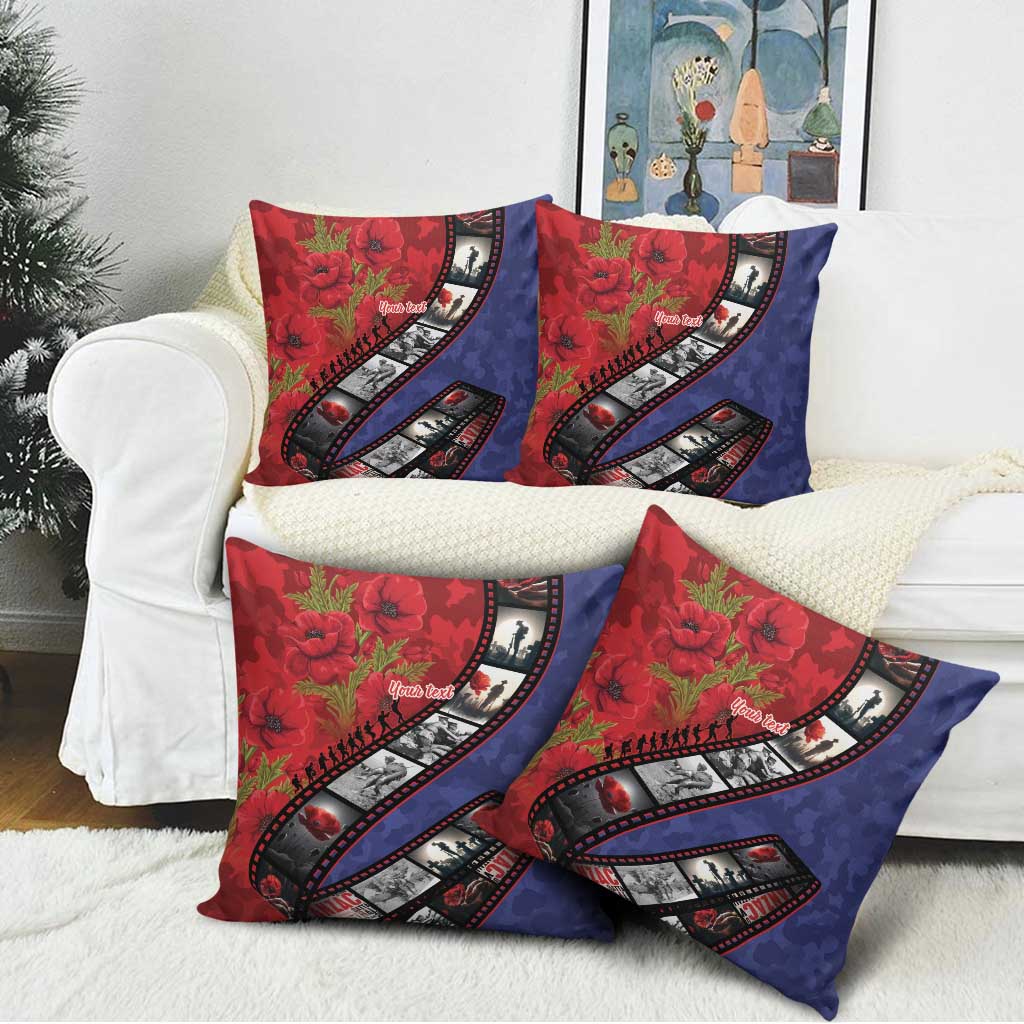 Personalised ANZAC Spirit 1915-2026 Filmstrip Tribute Pillow Cover Lest We Forget 25 April