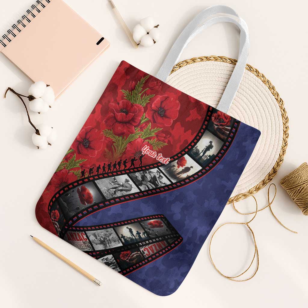 Personalised ANZAC Spirit 1915-2026 Filmstrip Tribute Tote Bag Lest We Forget 25 April