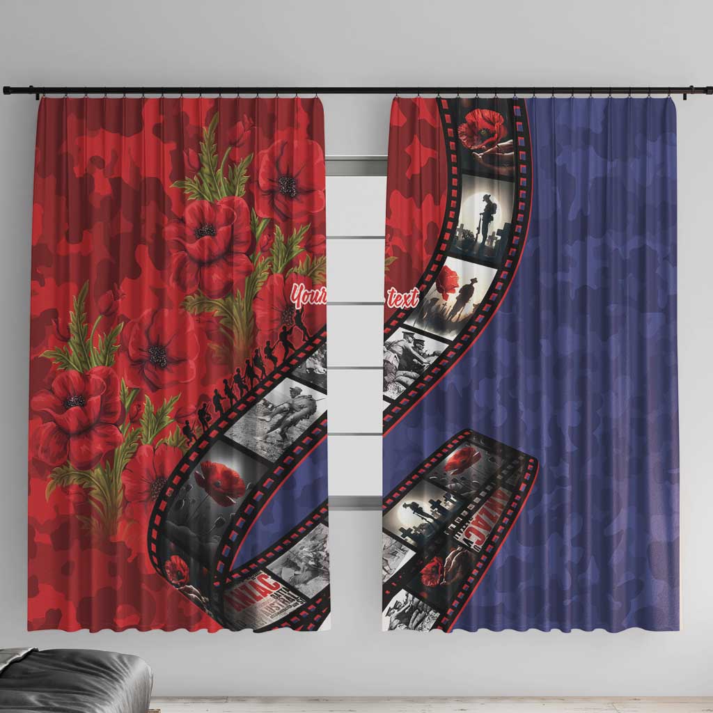Personalised ANZAC Spirit 1915-2026 Filmstrip Tribute Window Curtain Lest We Forget 25 April