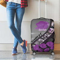 Personalised Remembering ANZAC Lest We Forget Luggage Cover Vintage Film Frame Memorial Purple Poppy