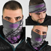 Personalised Remembering ANZAC Lest We Forget Neck Gaiter Vintage Film Frame Memorial Purple Poppy