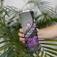 Personalised Remembering ANZAC Lest We Forget Skinny Tumbler Vintage Film Frame Memorial Purple Poppy