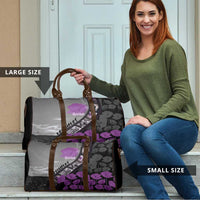 Personalised Remembering ANZAC Lest We Forget Travel Bag Vintage Film Frame Memorial Purple Poppy