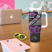 Personalised Remembering ANZAC Lest We Forget Tumbler With Handle Vintage Film Frame Memorial Purple Poppy