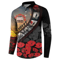 Personalised Remembering ANZAC Lest We Forget Button Sweatshirt Vintage Film Frame Memorial Red Poppy