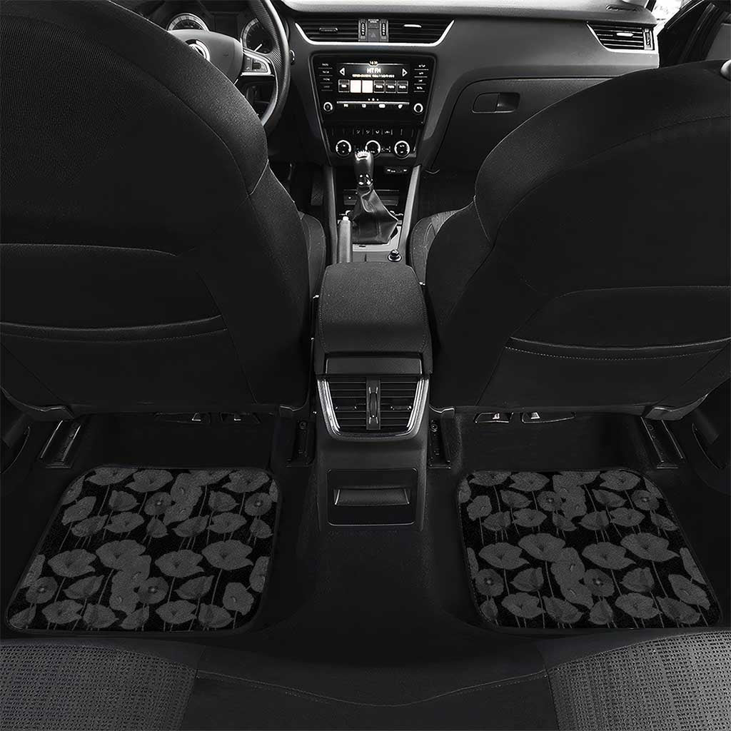 Personalised Remembering ANZAC Lest We Forget Car Mats Vintage Film Frame Memorial Red Poppy