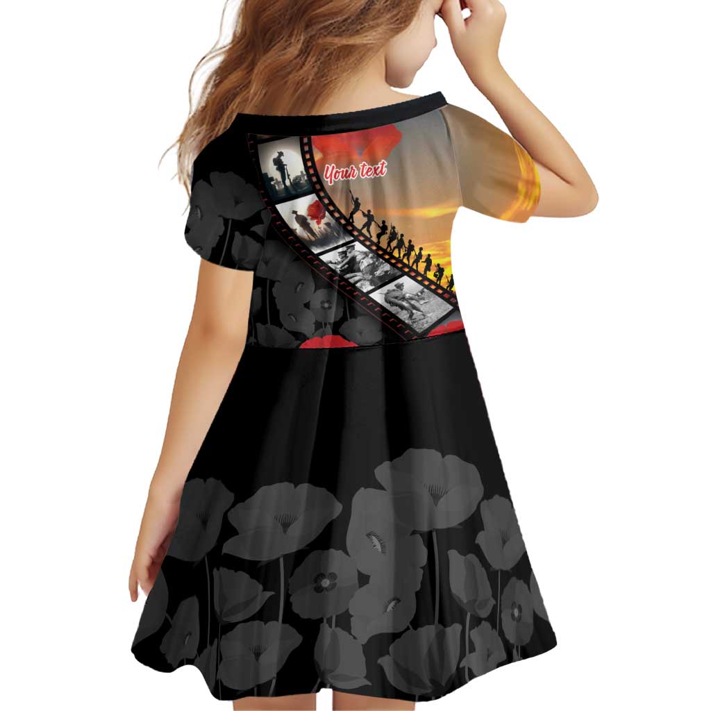 Personalised Remembering ANZAC Lest We Forget Family Matching Tank Maxi Dress and Hawaiian Shirt Vintage Film Frame Memorial Red Poppy LT9 - Polynesian Pride