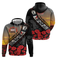 Personalised Remembering ANZAC Lest We Forget Hoodie Vintage Film Frame Memorial Red Poppy