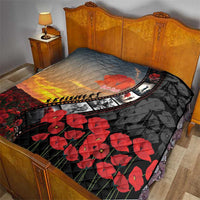 Personalised Remembering ANZAC Lest We Forget Quilt Vintage Film Frame Memorial Red Poppy