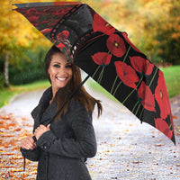 Personalised Remembering ANZAC Lest We Forget Umbrella Vintage Film Frame Memorial Red Poppy