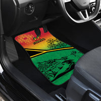 Hapi 44th Indipendens Dei Vanuatu Car Mats Yumi 1980 with Vanuatuan Beach Landscape