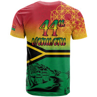 Hapi 44th Indipendens Dei Vanuatu T Shirt Yumi 1980 with Vanuatuan Beach Landscape