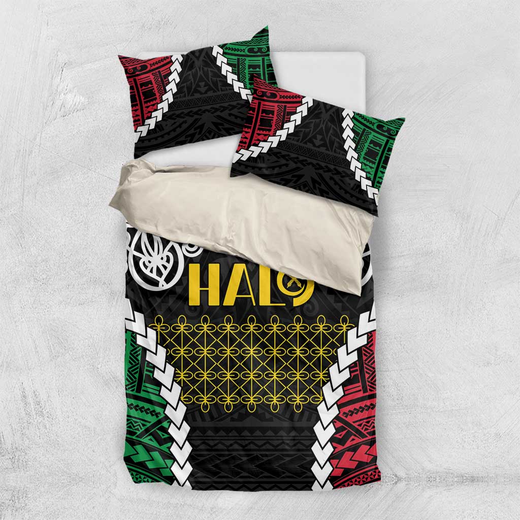 Halo Vanuatu Pride Bedding Set Vanuatuan Sand Drawing Pattern