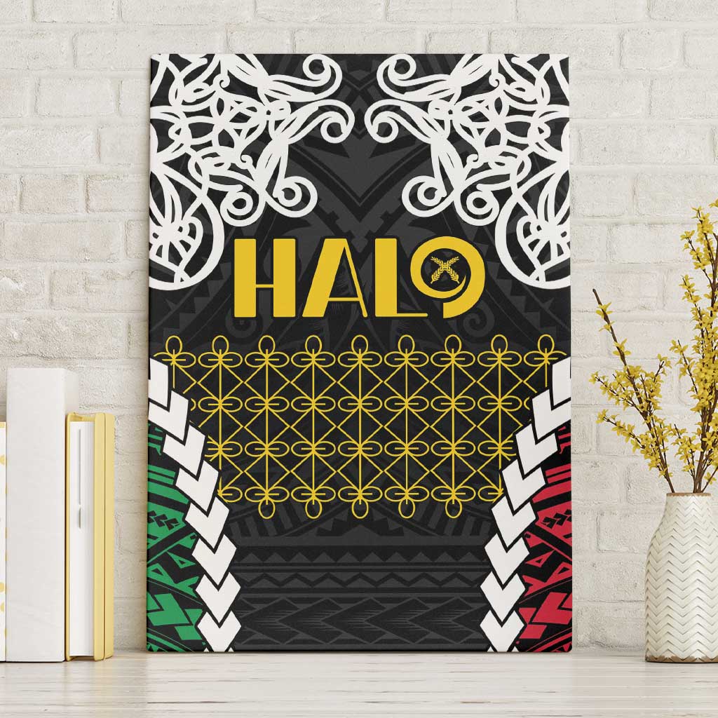 Halo Vanuatu Pride Canvas Wall Art Vanuatuan Sand Drawing Pattern