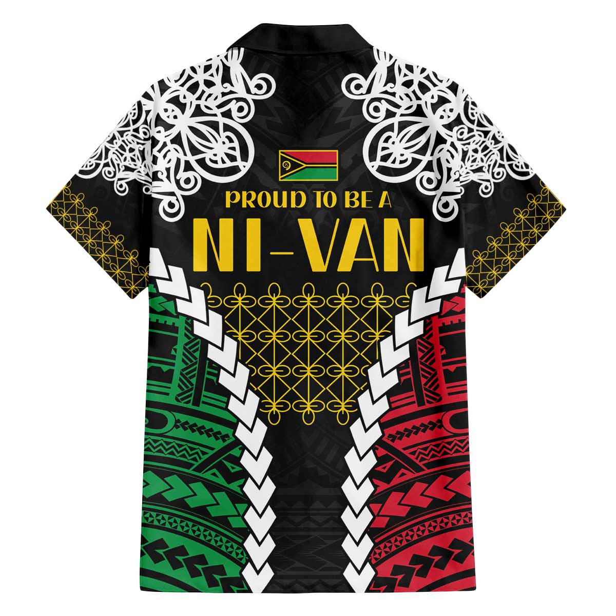 Halo Vanuatu Pride Family Matching Off The Shoulder Long Sleeve Dress and Hawaiian Shirt Vanuatuan Sand Drawing Pattern