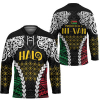 Halo Vanuatu Pride Hockey Jersey Vanuatuan Sand Drawing Pattern - Polynesian Pride
