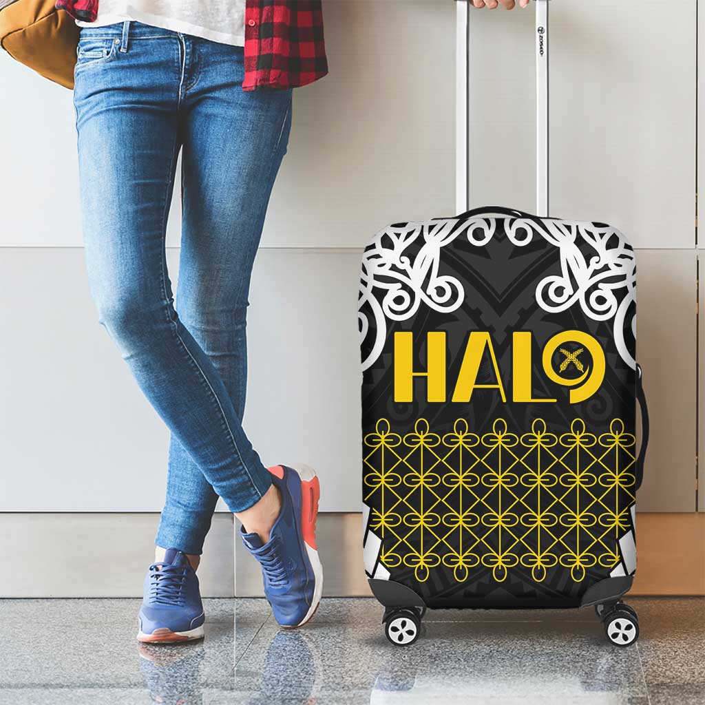 Halo Vanuatu Pride Luggage Cover Vanuatuan Sand Drawing Pattern