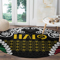 Halo Vanuatu Pride Round Carpet Vanuatuan Sand Drawing Pattern