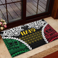 Halo Vanuatu Pride Rubber Doormat Vanuatuan Sand Drawing Pattern