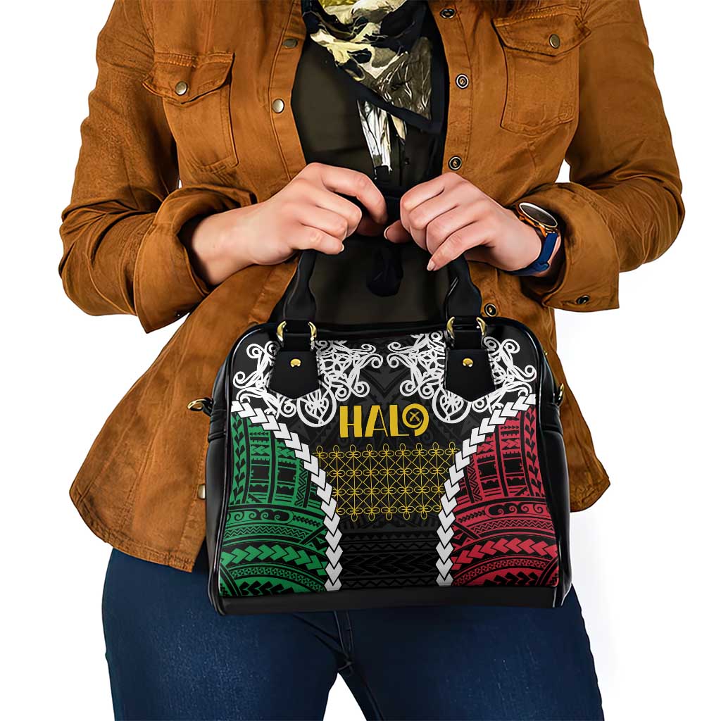 Halo Vanuatu Pride Shoulder Handbag Vanuatuan Sand Drawing Pattern